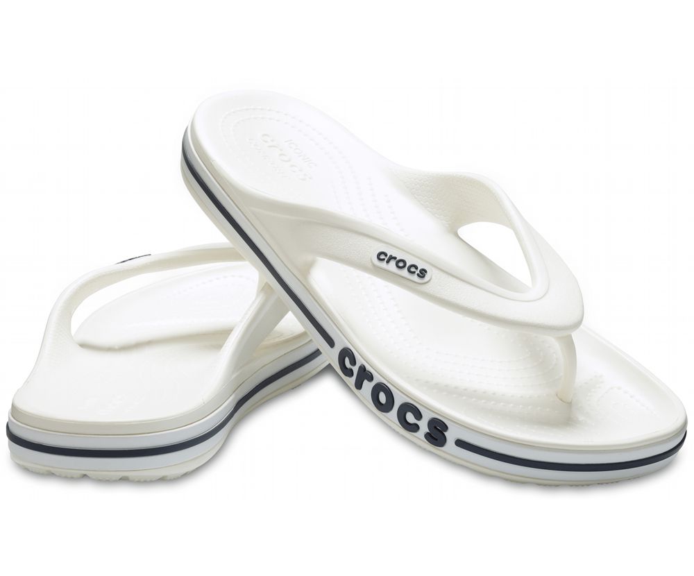 Crocs Bayaband Flip Sandaler Dame Hvide | 071-QVDMUC