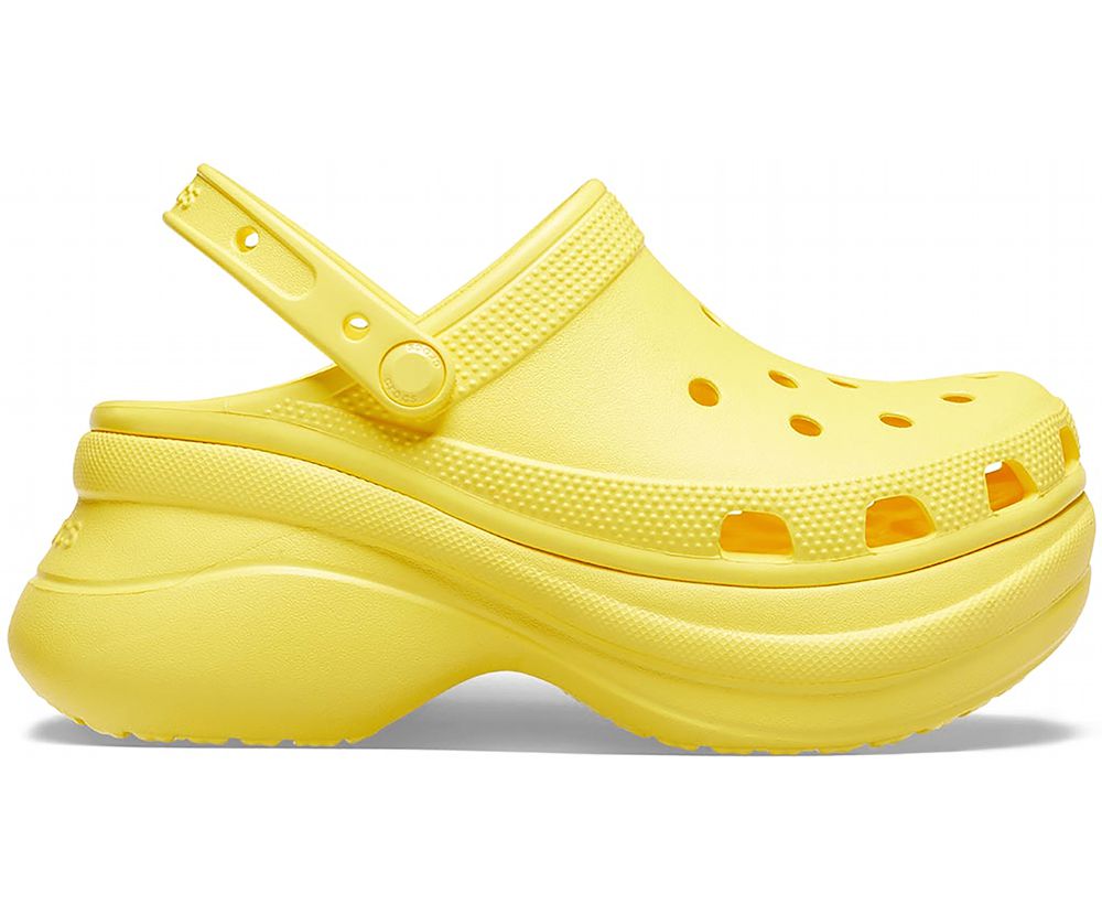 Crocs Classic Bae Platform Træsko Dame Gul | 495-IELXBZ