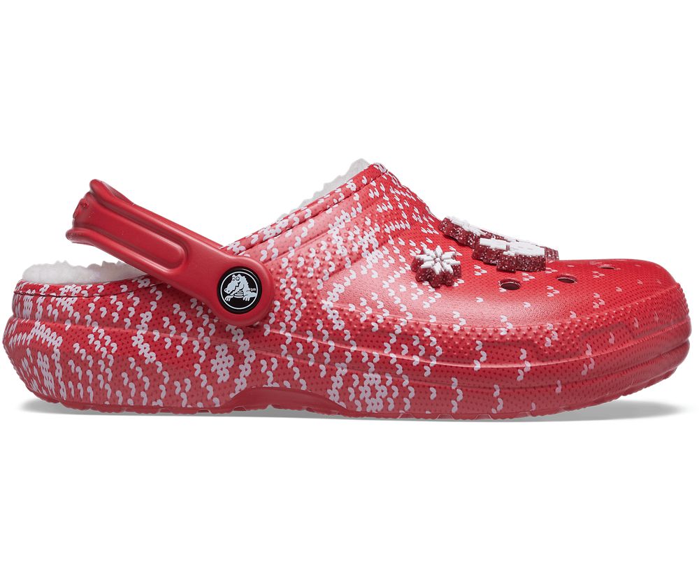 Crocs Classic Forede Holiday Charm Træsko Herre Rød | 418-JDVMGO