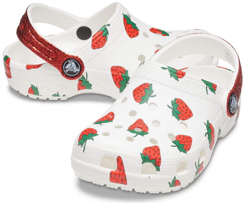 Crocs Classic Mad Print Træsko Drenge Hvide | 301-OQZRBE