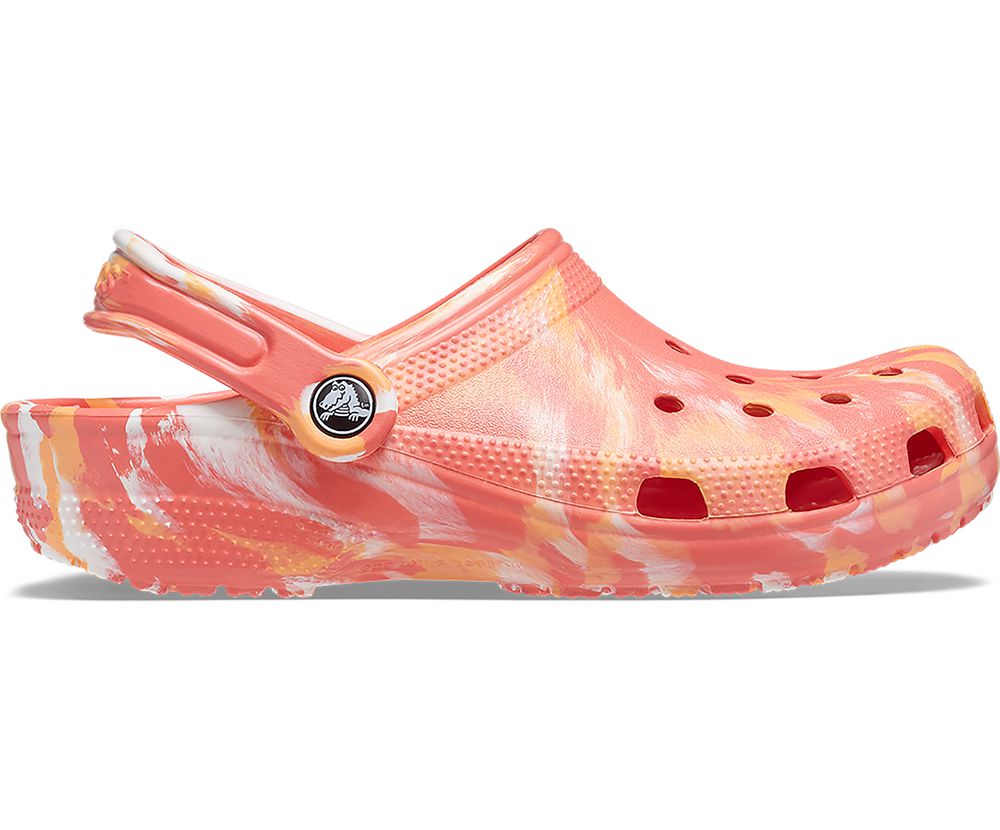 Crocs Classic Marbled Træsko Herre Orange | 346-IWJDMC