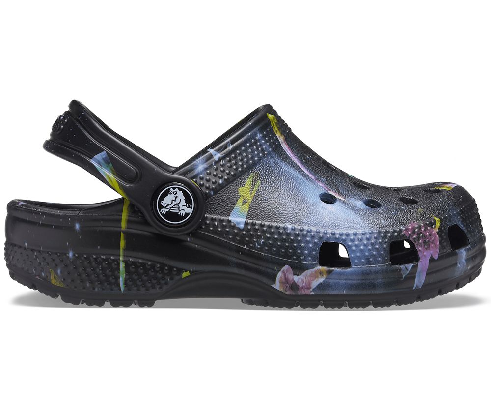 Crocs Classic Out Of This World Ii Træsko Pige Sort | 142-PHWOUA