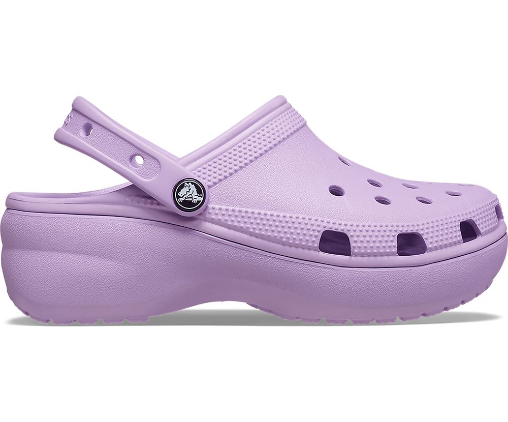 Crocs Classic Platform Træsko Dame Lilla | 401-ORGAEH