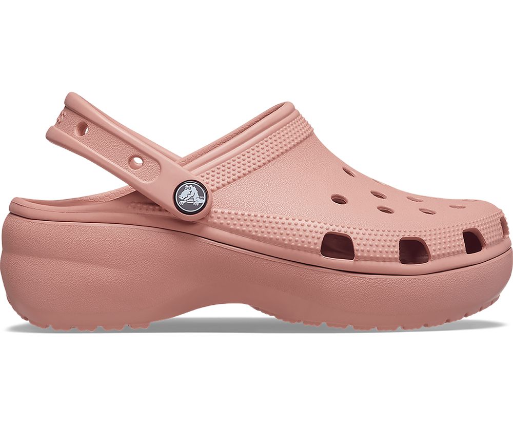 Crocs Classic Platform Træsko Dame Orange | 186-BVLXWQ