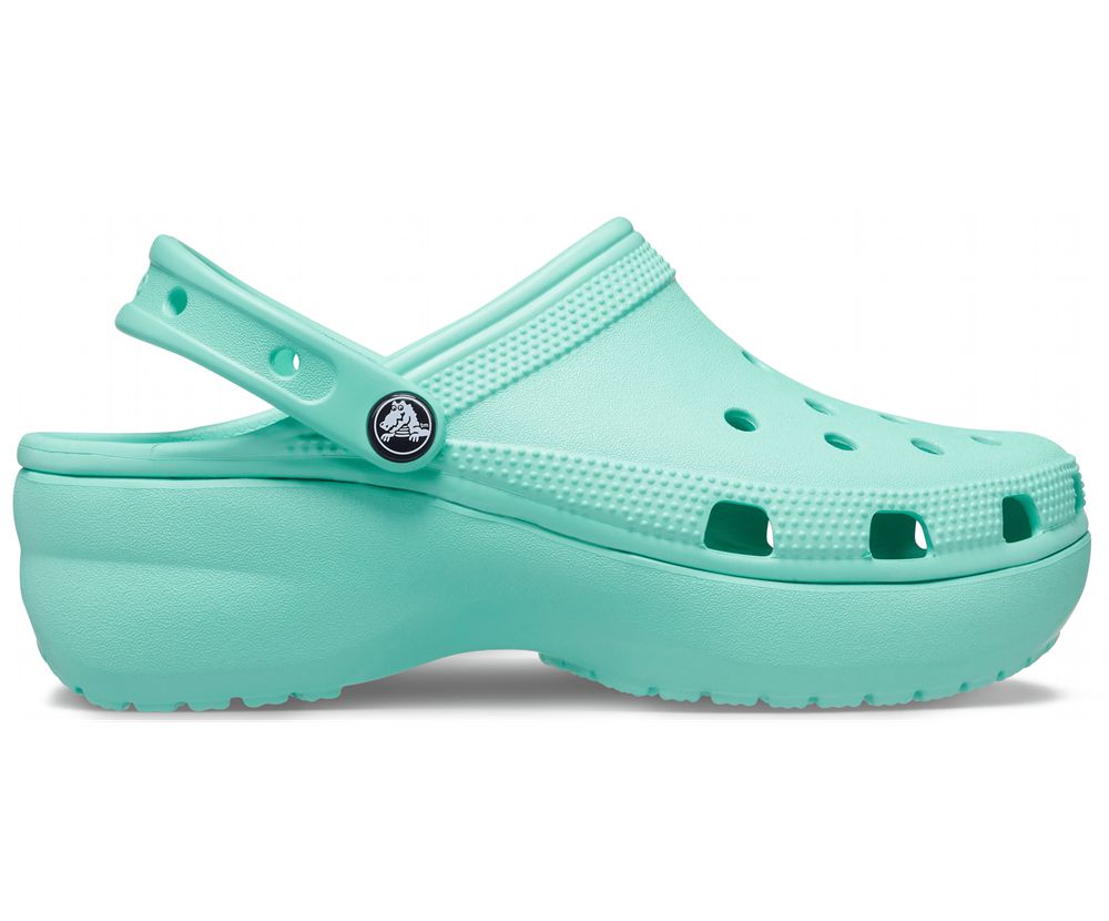 Crocs Classic Platform Træsko Dame Turkis | 705-PUQVEA