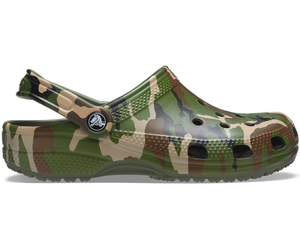 Crocs Classic Printed Træsko Dame Camouflage | 248-RWEONC