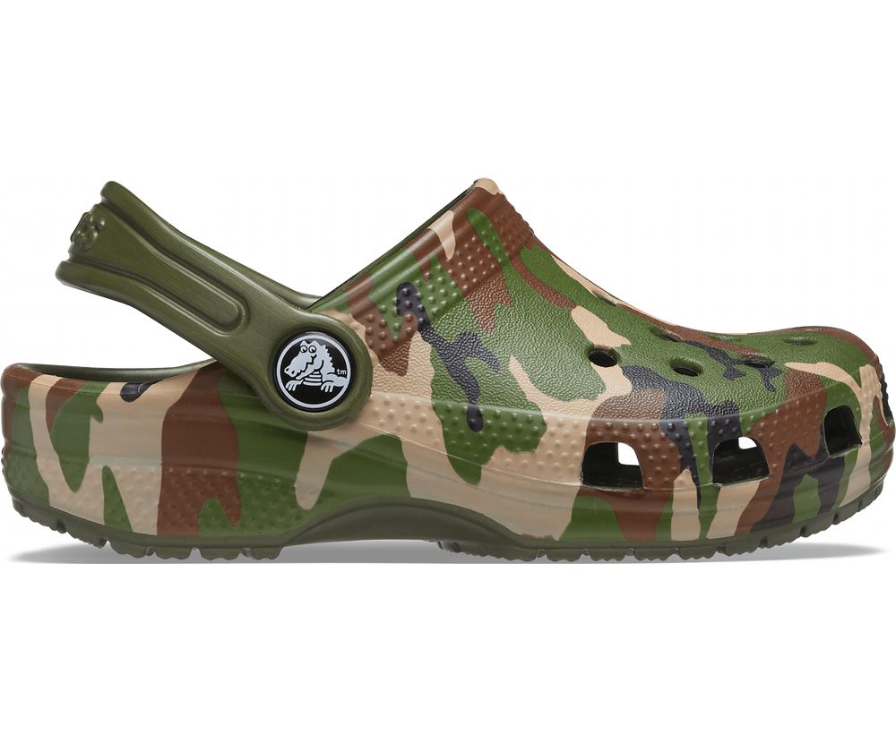 Crocs Classic Printed Træsko Drenge Camouflage | 941-OWRCHD