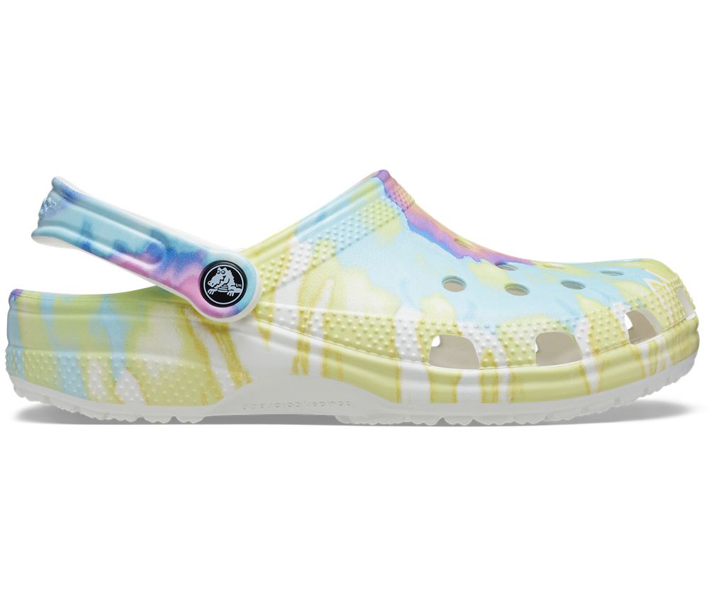 Crocs Classic Tie-Dye Graphic Træsko Dame Flerfarvede | 610-AJVUST