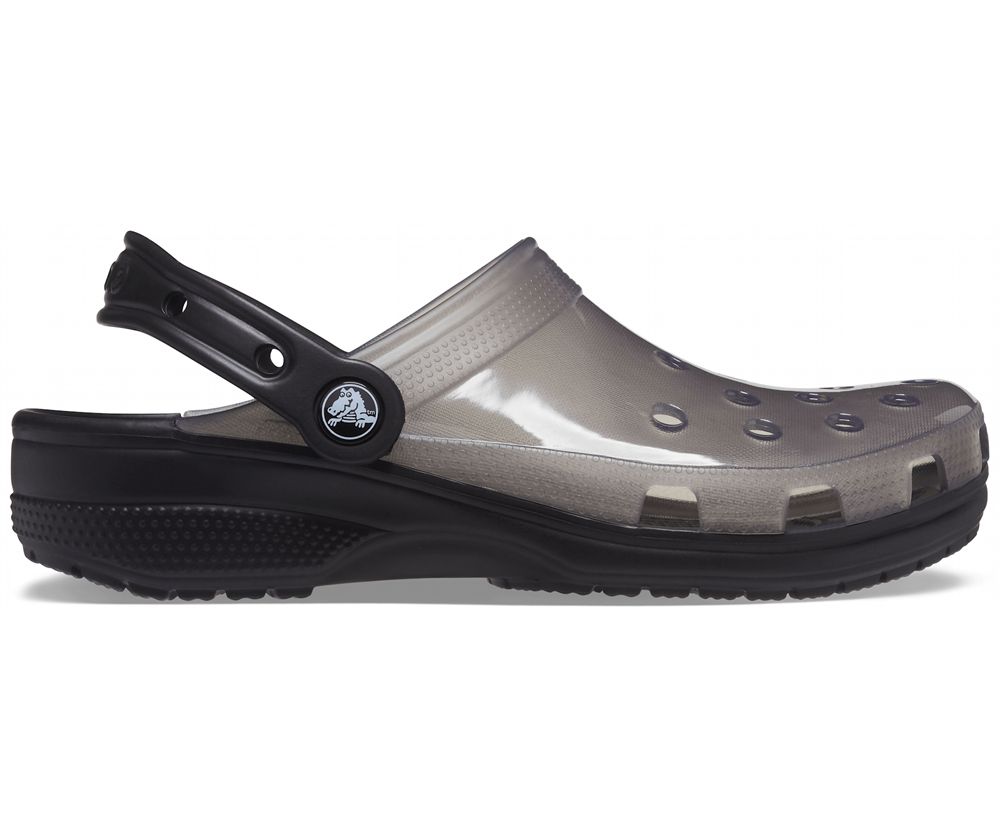 Crocs Classic Translucent Træsko Herre Sort | 216-QTEMDW