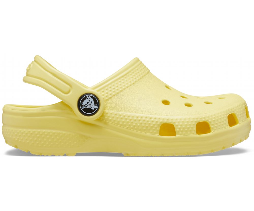 Crocs Classic Træsko Pige Gul | 715-OBQJLW