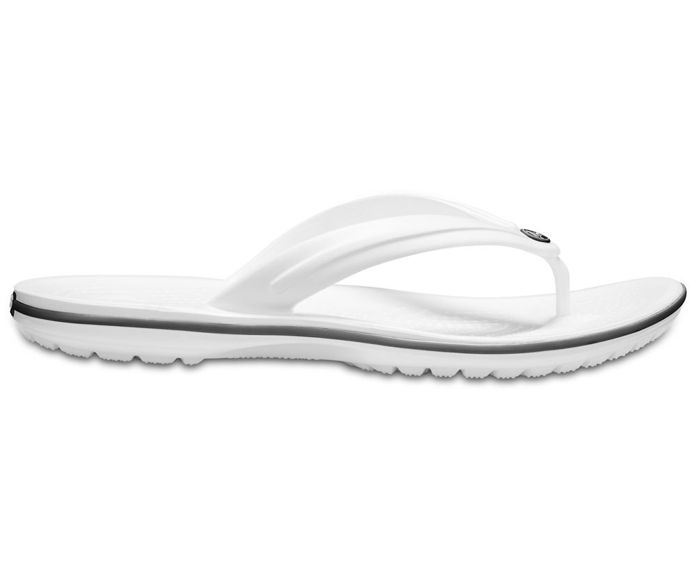 Crocs Crocband™ Flip Sandaler Dame Hvide | 607-ROHNWL