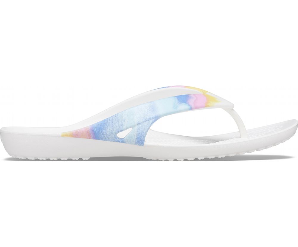 Crocs Kadee Ii Printed Klipklapper Dame Hvide | 682-XQHRAT