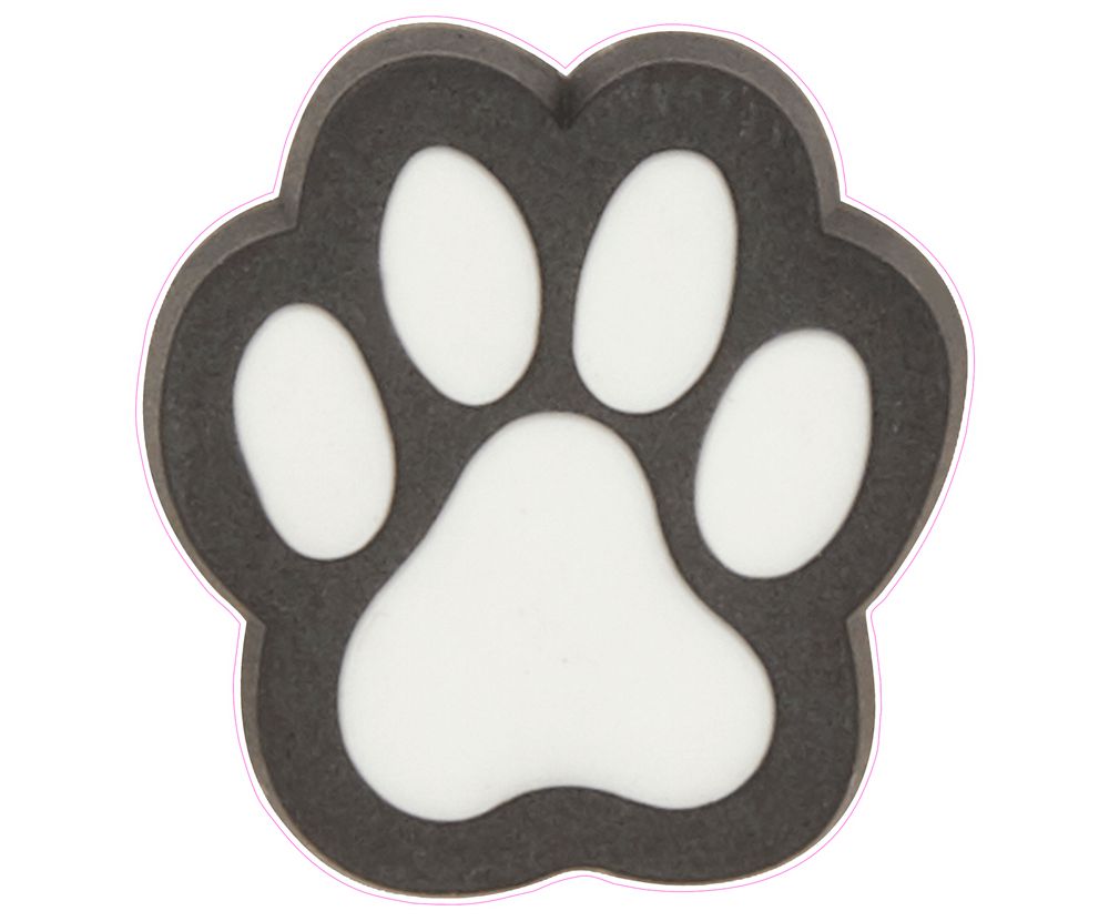 Crocs Paw Print Jibbitz Dame Hvide | 485-CBJPXR