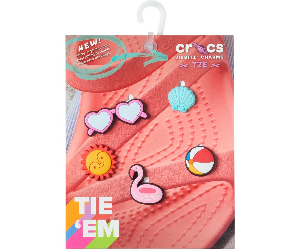 Crocs Tie Summer Fun 5 Pack Jibbitz Dame Flerfarvede | 195-NFBRSO