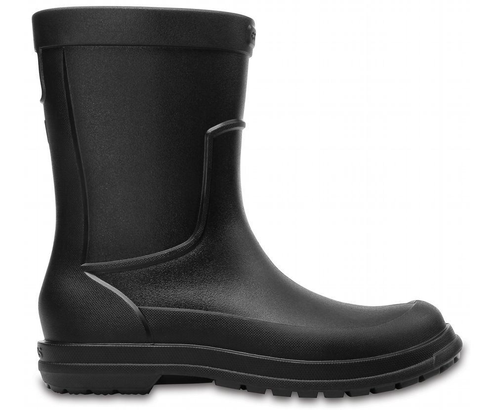 Crocs Allcast Rain Støvler Herre Sort | 204-OHAEKJ