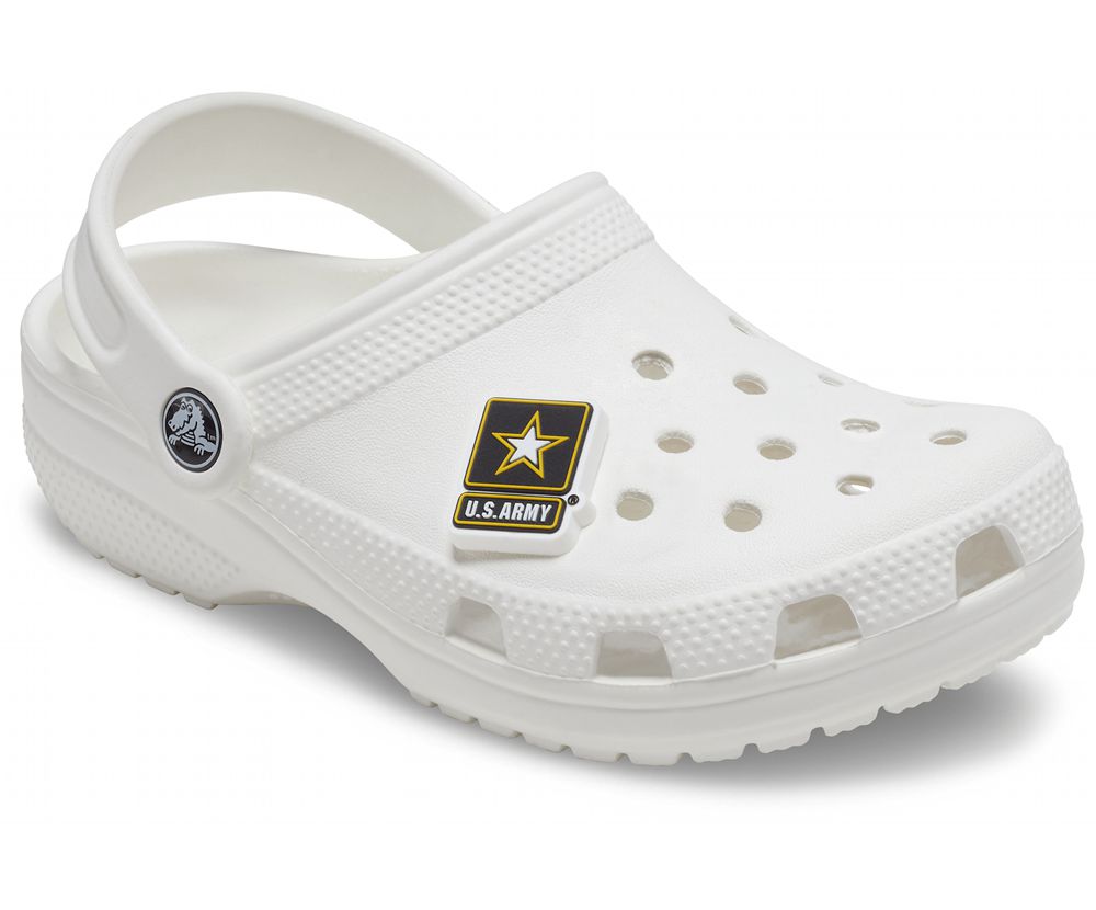 Crocs Armed Forces Army Jibbitz Dame Sort | 057-TRBPMJ