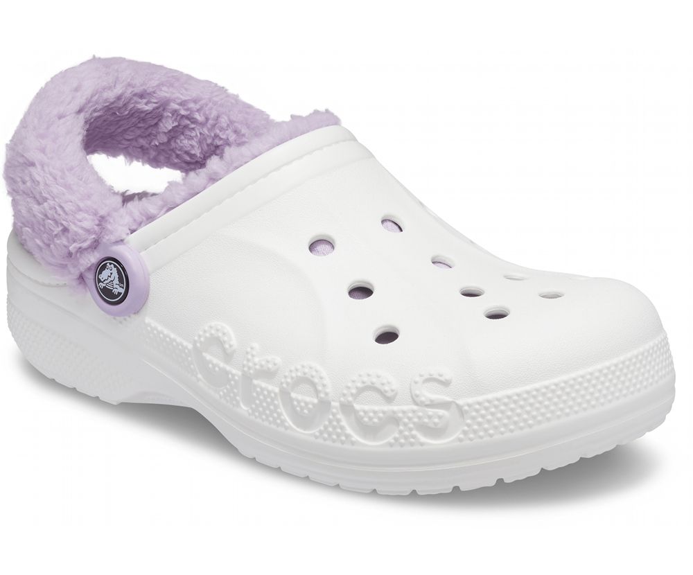 Crocs Baya Forede Fuzz-Páskové Træsko Herre Hvide | 102-PEHXCK