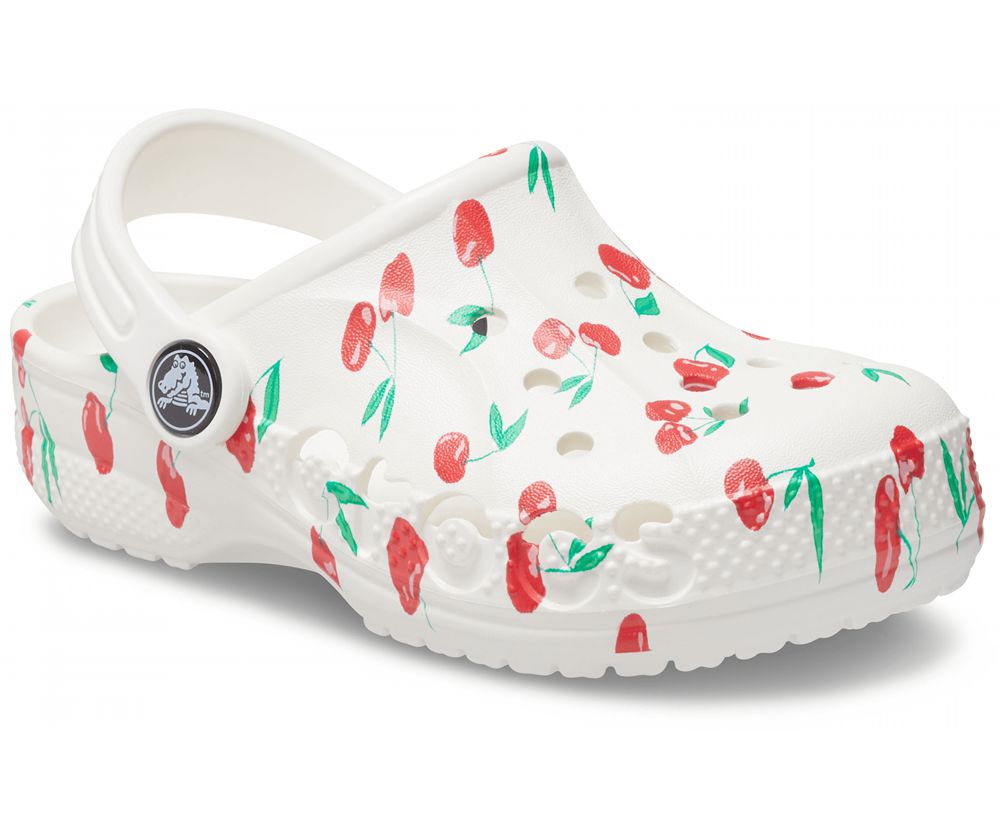 Crocs Baya Graphic Træsko Pige Hvide | 857-NVSGTU