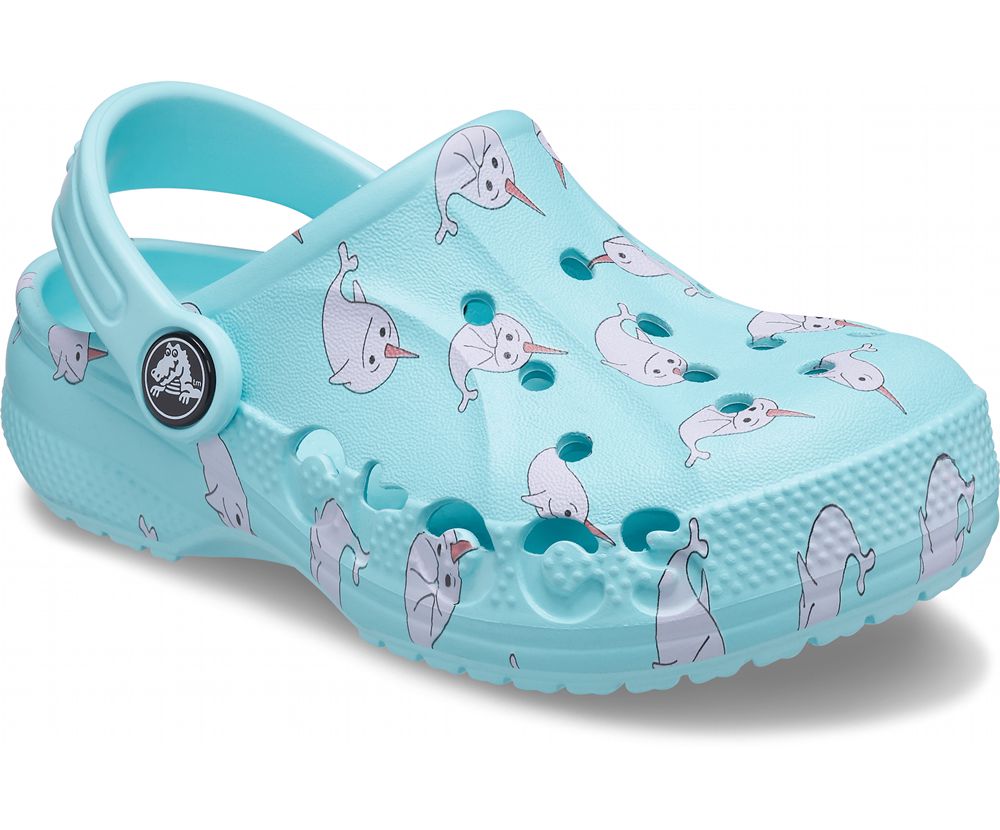 Crocs Baya Graphic Træsko Pige Turkis | 420-EOTMWD