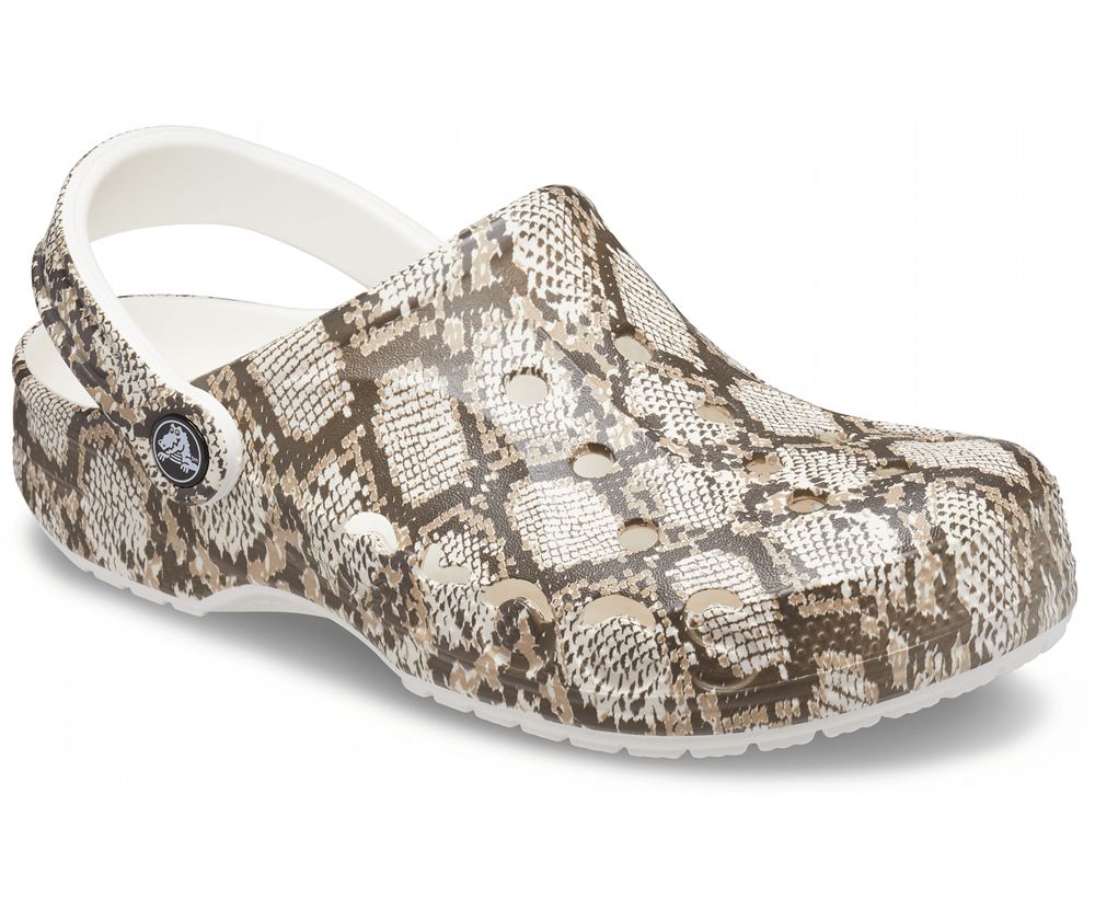 Crocs Baya Seasonal Printed Træsko Dame Brune | 284-UEILGP