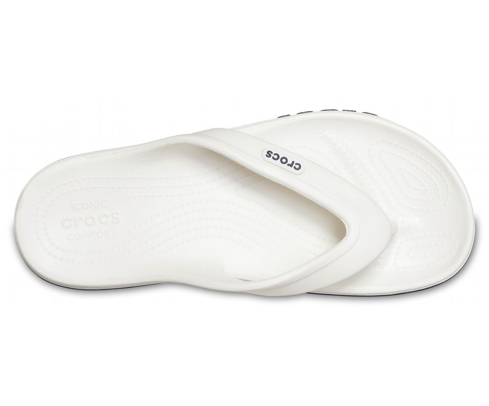 Crocs Bayaband Flip Sandaler Herre Hvide | 123-IRNXBJ