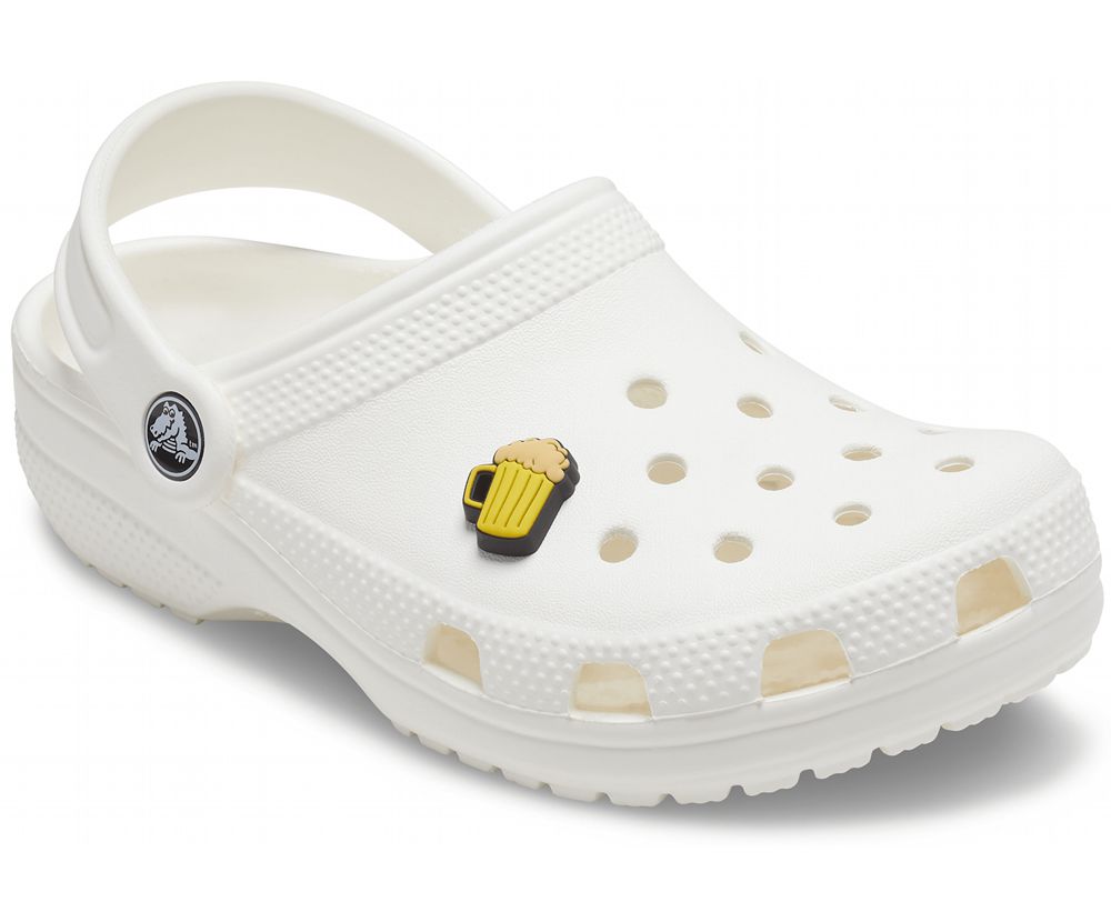 Crocs Beer Jibbitz Dame Gul | 456-FGEMCV