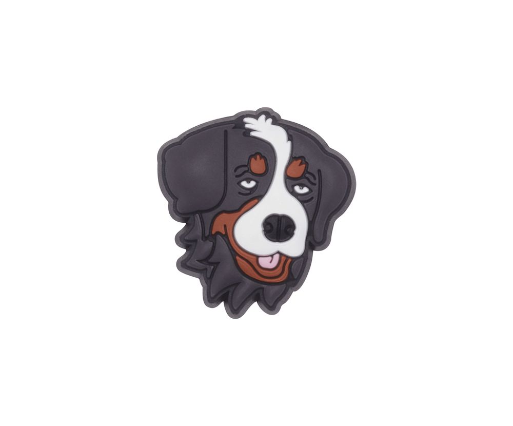 Crocs Bernese Mountain Dog Jibbitz Dame Sort | 123-QFCUIZ