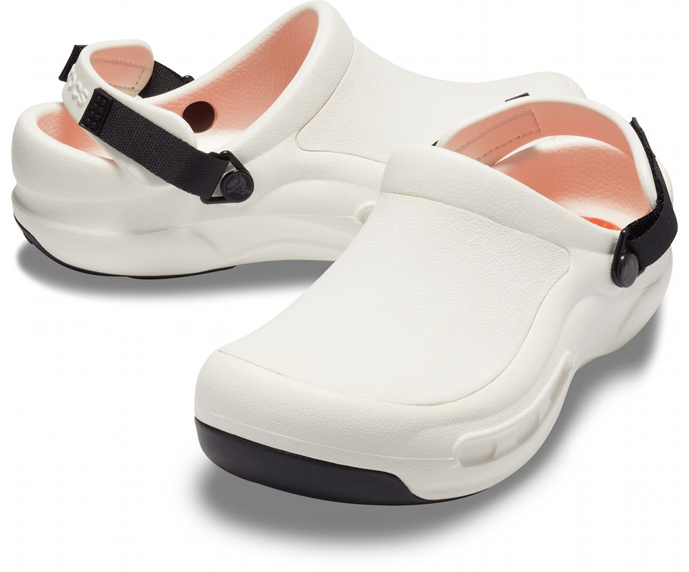 Crocs Bistro Pro Literide™ Træsko Herre Hvide | 621-NMJIYE