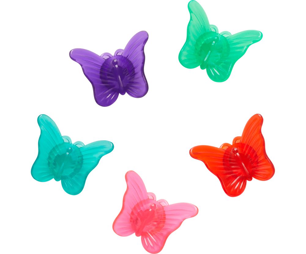 Crocs Butterfly Clip 5 Pack Jibbitz Dame Flerfarvede | 735-NJXKGY