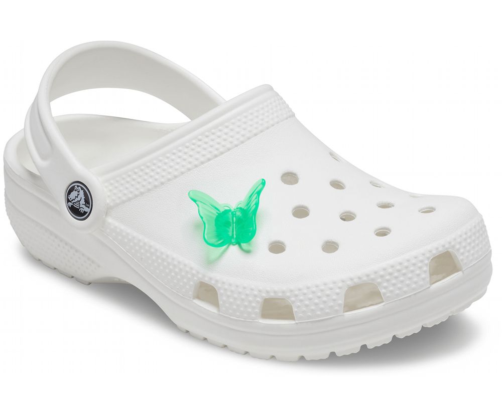 Crocs Butterfly Clip Jibbitz Dame Grøn | 183-FDTKHZ