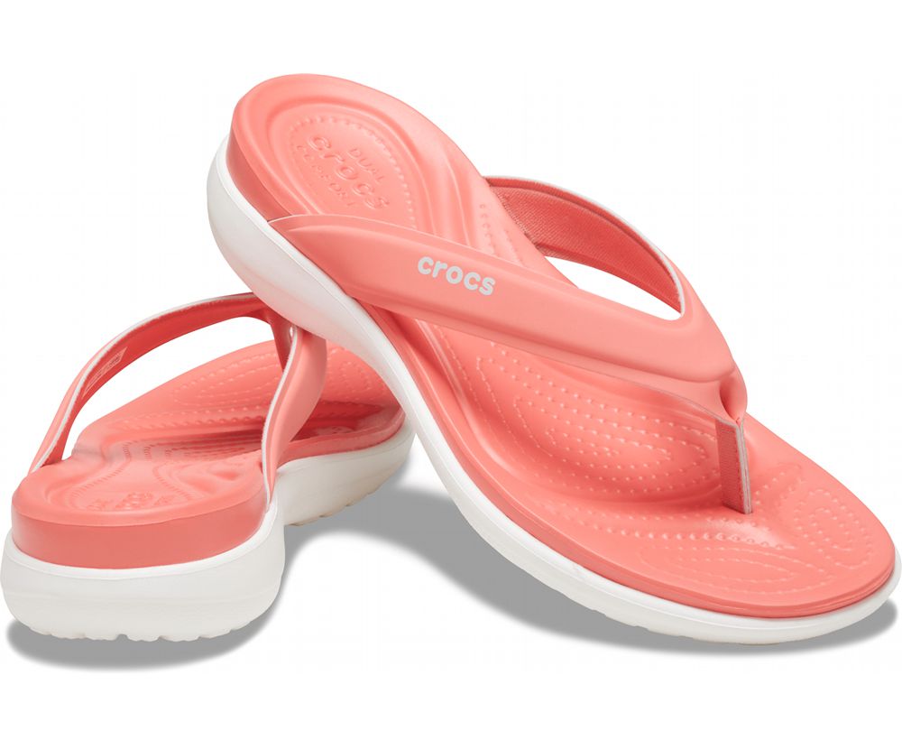 Crocs Capri V Sports Flip Sandaler Dame Lyserød | 293-ZTXADQ