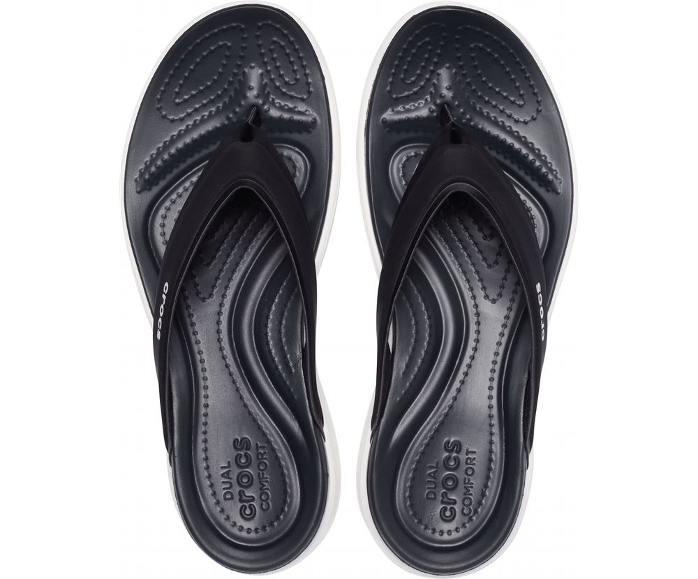 Crocs Capri V Sports Flip Sandaler Dame Sort | 892-GXQKRL