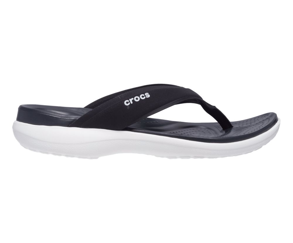 Crocs Capri V Sports Flip Sandaler Dame Sort | 892-GXQKRL