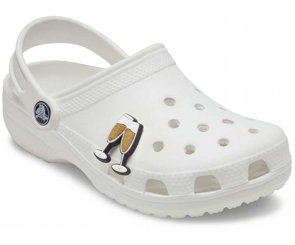 Crocs Champagne Cheers Jibbitz Dame Guld | 819-YOVZRW