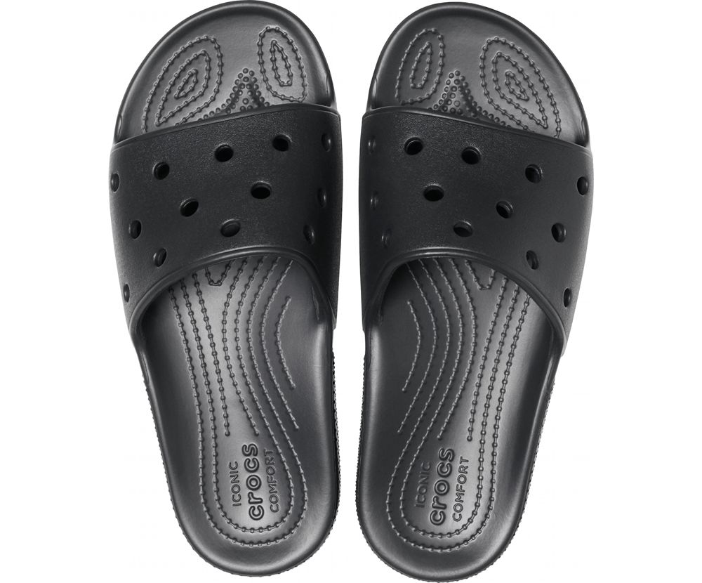 Crocs Classic Badesandaler Dame Sort | 524-KDZNTF