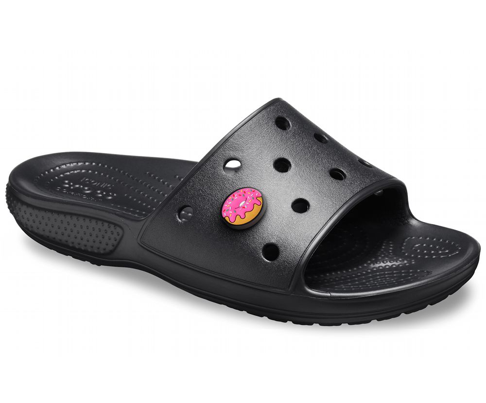 Crocs Classic Badesandaler Dame Sort | 524-KDZNTF