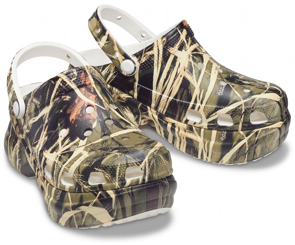 Crocs Classic Bae Realtree® Platform Træsko Dame Camouflage | 780-ISHNTZ