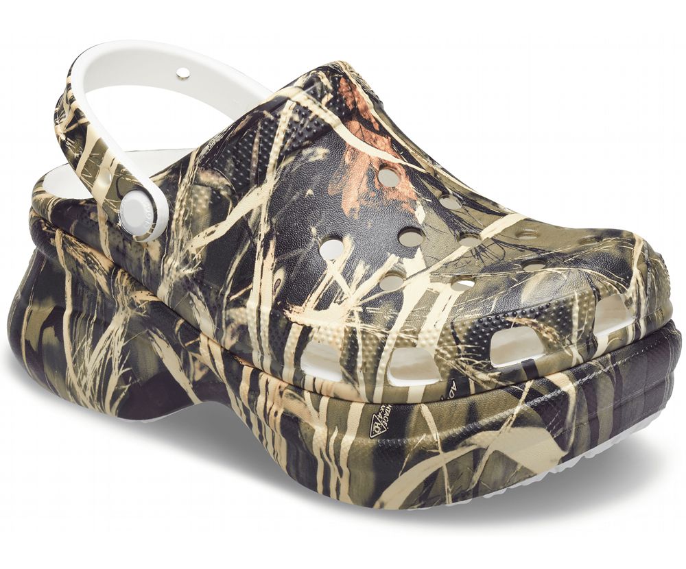 Crocs Classic Bae Realtree® Platform Træsko Dame Camouflage | 780-ISHNTZ