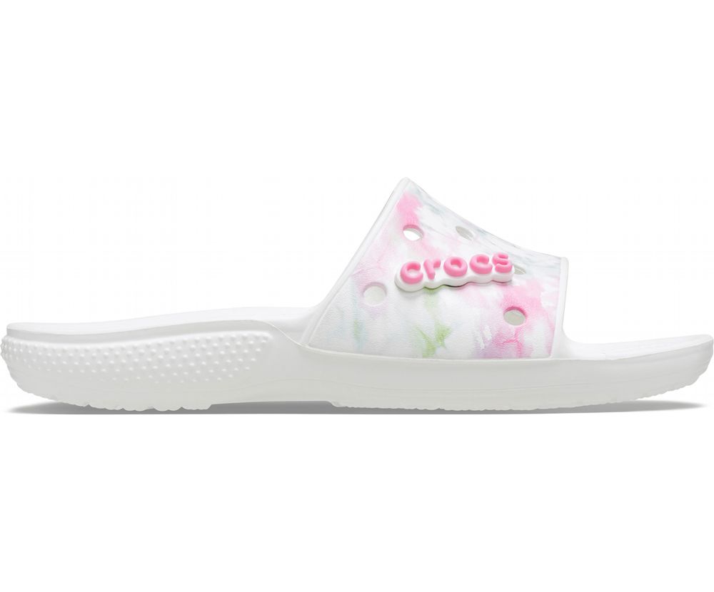 Crocs Classic Bleach Dye Badesandaler Herre Hvide | 974-EQLCMY