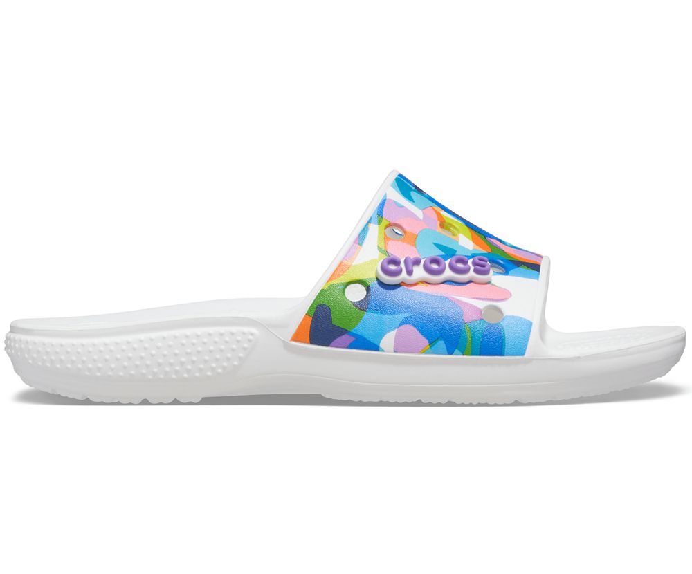 Crocs Classic Bubble Block Badesandaler Herre Hvide | 804-YOEHIV