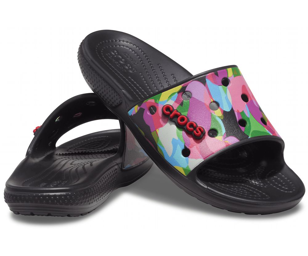 Crocs Classic Bubble Block Badesandaler Herre Sort | 924-TZQLYH