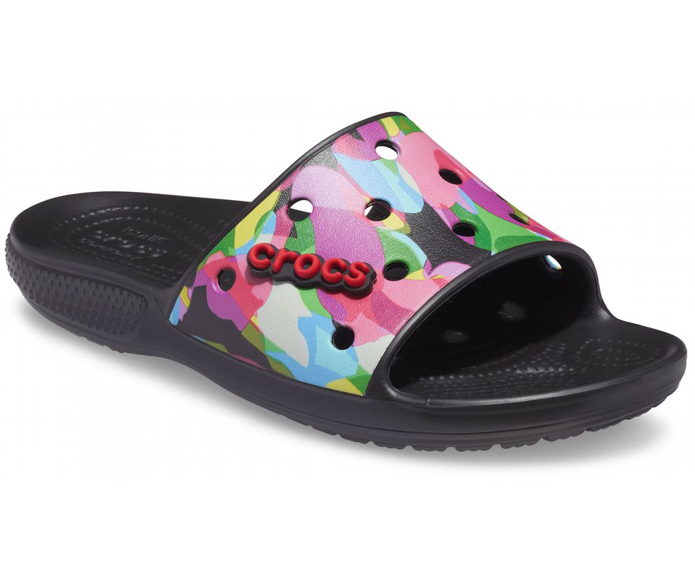 Crocs Classic Bubble Block Badesandaler Herre Sort | 924-TZQLYH