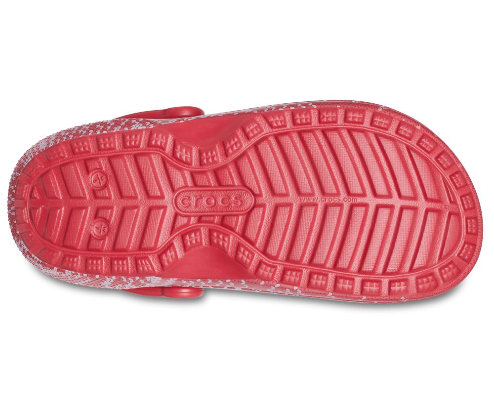 Crocs Classic Forede Holiday Charm Træsko Dame Rød | 301-IFXEBO