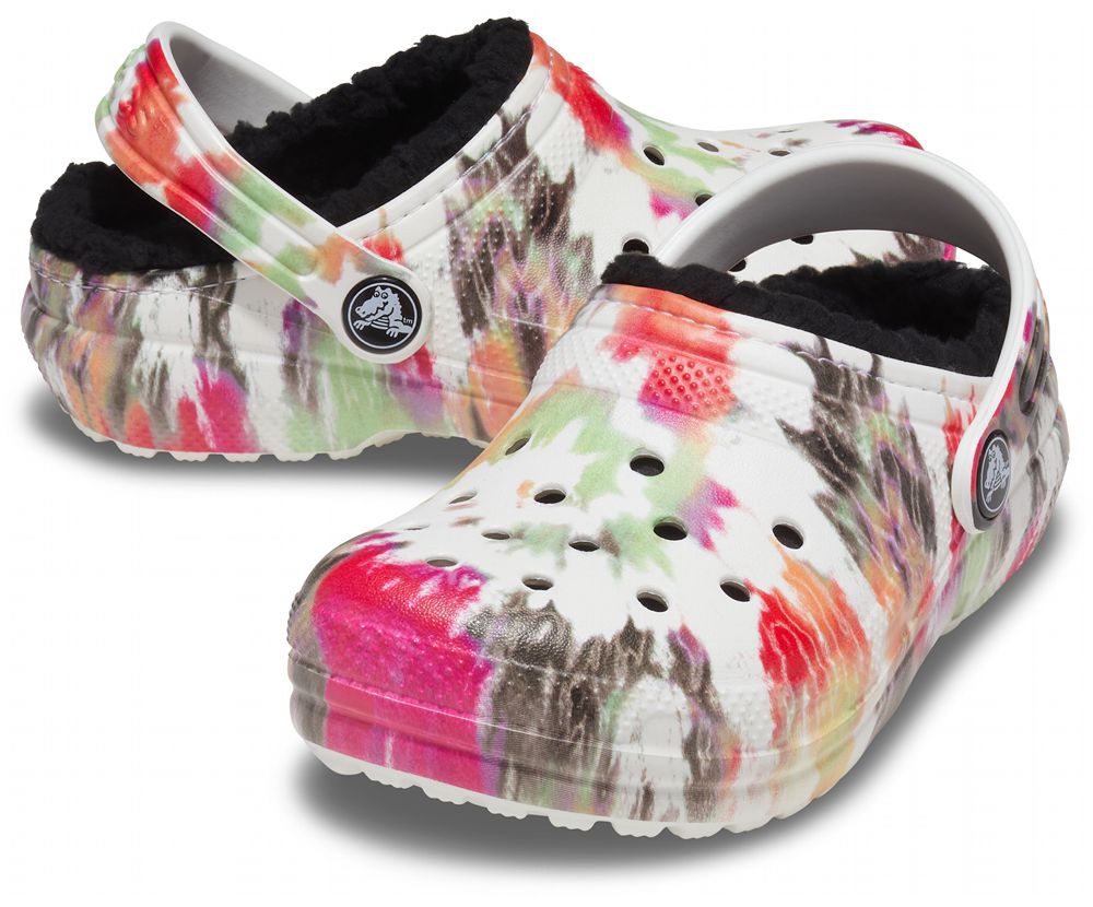 Crocs Classic Forede Tie-Dye Graphic Træsko Pige Flerfarvede | 685-WJGEXN