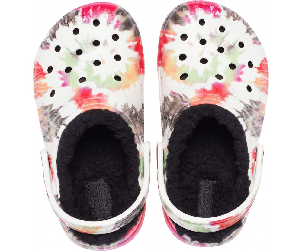 Crocs Classic Forede Tie-Dye Graphic Træsko Pige Flerfarvede | 685-WJGEXN