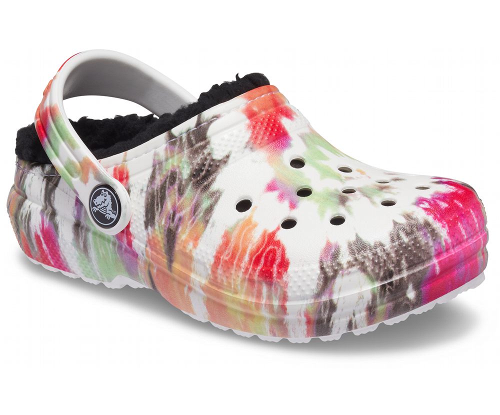 Crocs Classic Forede Tie-Dye Graphic Træsko Pige Flerfarvede | 685-WJGEXN