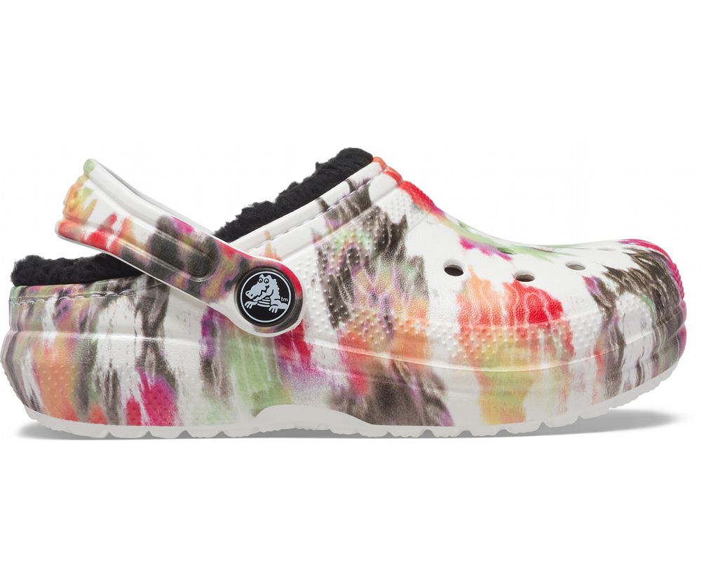 Crocs Classic Forede Tie-Dye Graphic Træsko Pige Flerfarvede | 685-WJGEXN