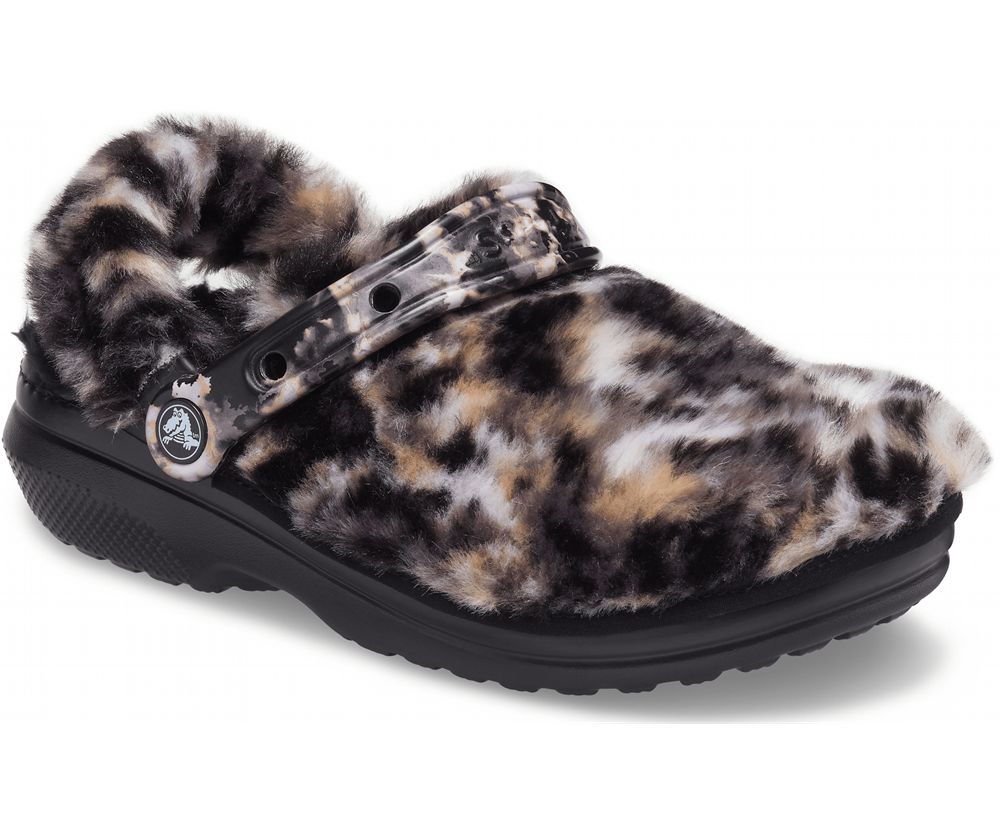 Crocs Classic Fur Sure Træsko Dame Leopard | 951-WMIKEO