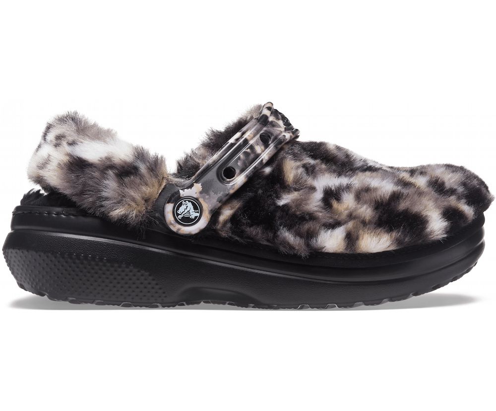 Crocs Classic Fur Sure Træsko Dame Leopard | 951-WMIKEO