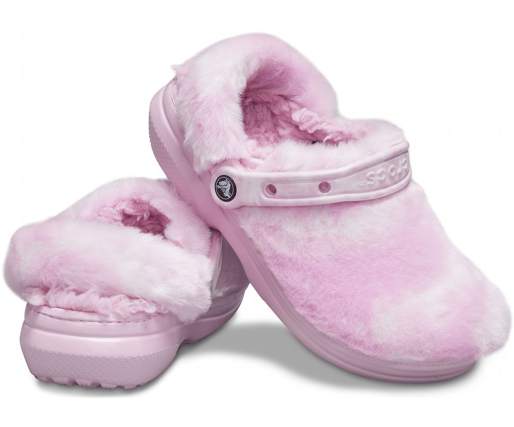 Crocs Classic Fur Sure Træsko Dame Lyserød | 594-FERBLU